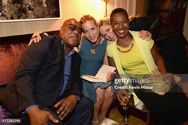 Maria Bello, Clare Munn and Danielle Saint-Lot attend the Maria Bello "Whatever...Love Is Love" Book Party on April 26, 2015 in New York City.