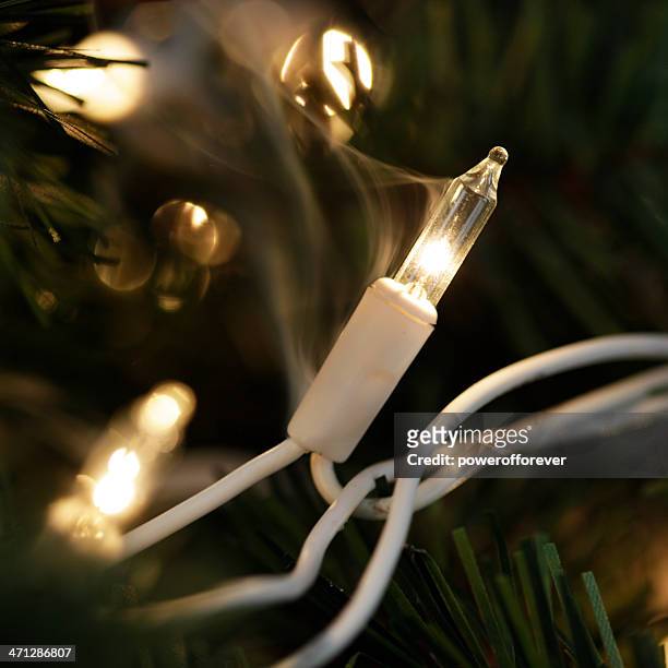 fire hazard - christmas light smoking - safety month stock pictures, royalty-free photos & images