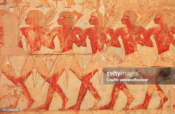 egyptian farmers hieroglyphics - ancient stock pictures, royalty-free photos & images