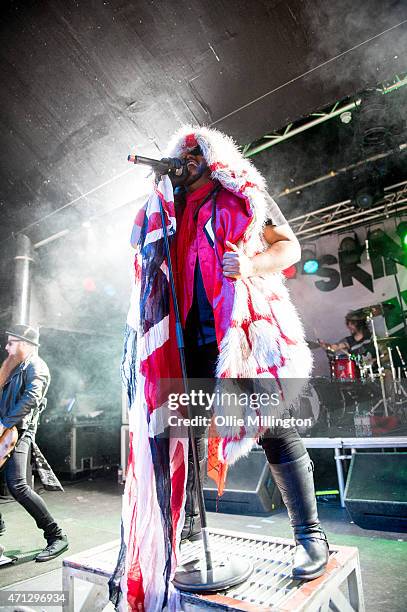 Benji Webbe of Skindred performs during the bands headline show at Dot To Dot 2015 onstage at Rock City on April 26, 2015 in Nottingham, United...