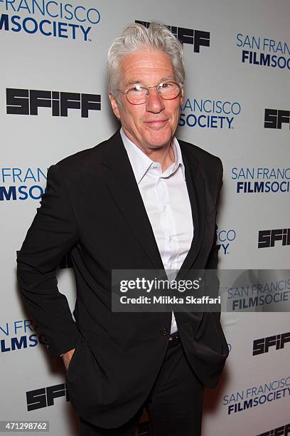 Actor Richard Gere arrives at Peter J. Owens Award: An Evening with Richard Gere: Time Out Of Mind during the 58th San Francisco International Film...