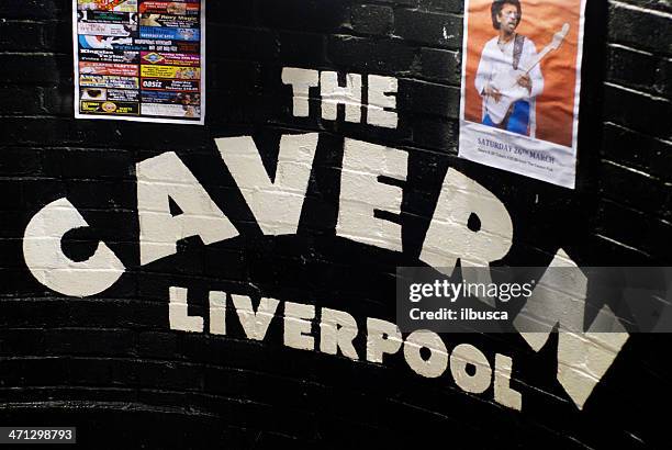 the cavern club in liverpool mathew street. - the cavern liverpool stock pictures, royalty-free photos & images