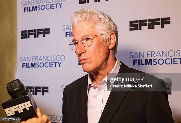 Actor Richard Gere arrives at Peter J. Owens Award: An Evening with Richard Gere: Time Out Of Mind during the 58th San Francisco International Film...