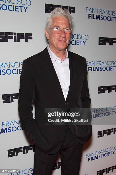 Actor Richard Gere arrives at Peter J. Owens Award: An Evening with Richard Gere: Time Out Of Mind during the 58th San Francisco International Film...