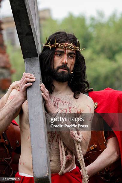 Jesus Christ carrying his cross.