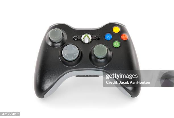microsoft xbox 360 controller isolated on white - remote control on white stock pictures, royalty-free photos & images