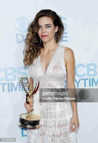 Amelia Heinle attends the CBS Daytime Emmy after party at Hollywood Athletic Club on April 26, 2015 in Hollywood, California.