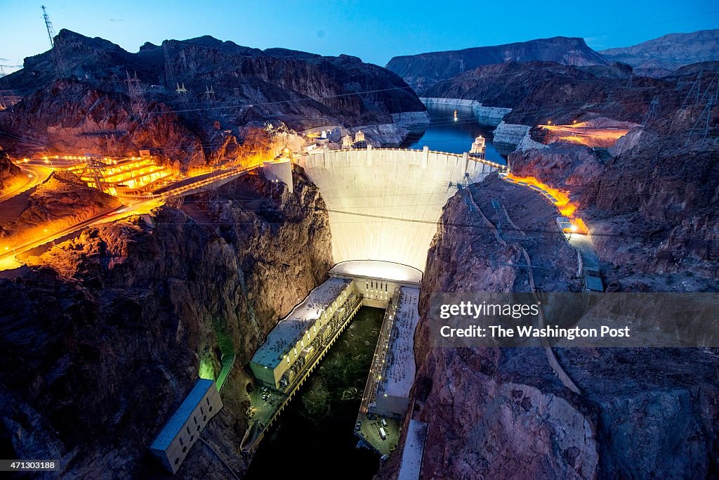 BOULDER CITY, NV - APRIL 19: View of Hoover Dam near Boulder Ci