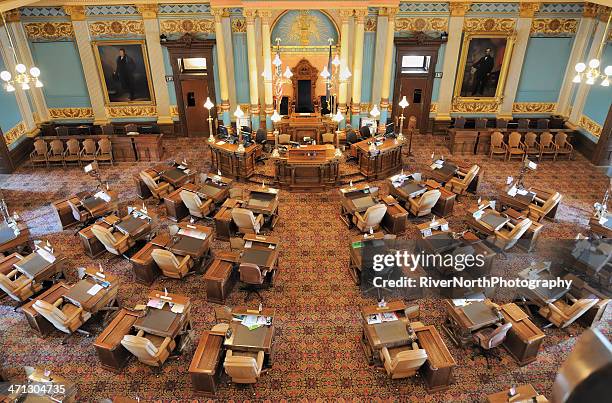 state senate chamber, lansing michigan - lansing stock pictures, royalty-free photos & images