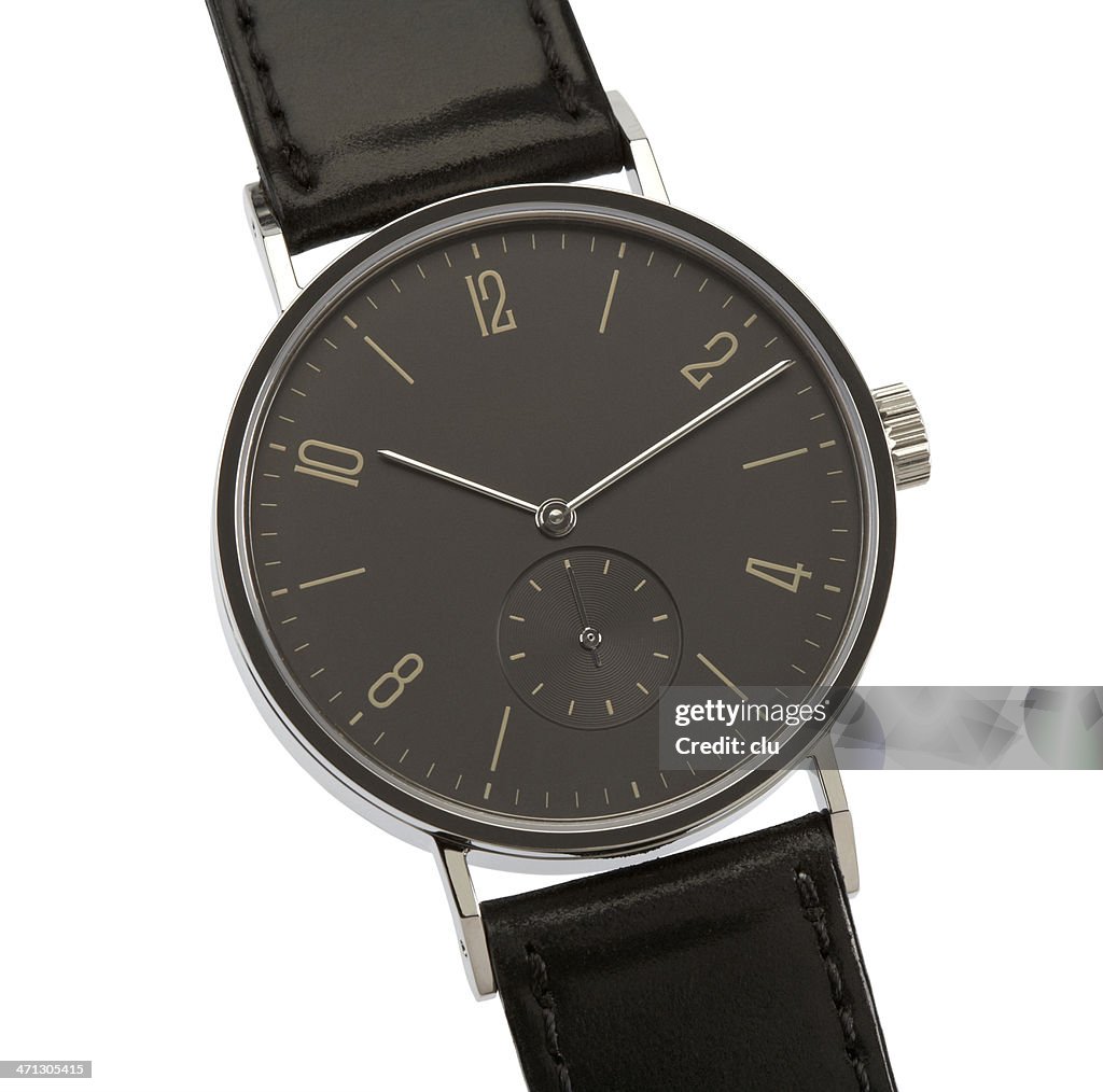 Reloj de pulsera Aislado en blanco con trazado de recorte