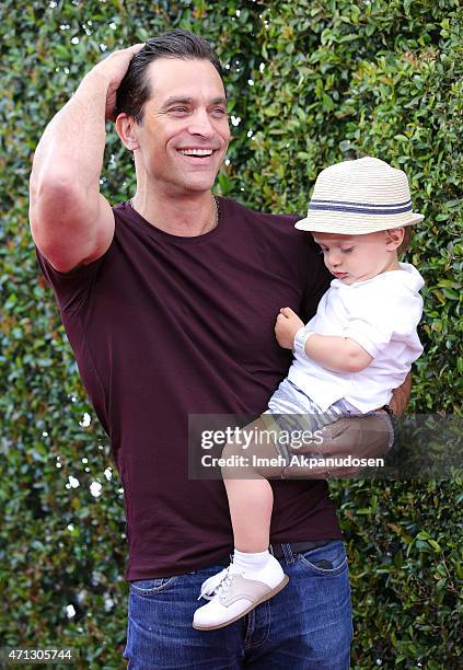 Actor Johnathon Schaech and his son Camden Schaech attend the 12th Annual John Varvatos Stuart House Benefit at John Varvatos on April 26, 2015 in...