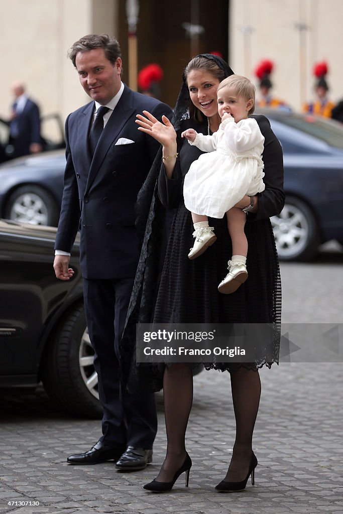 Pope Francis Meets The Swedish Royals