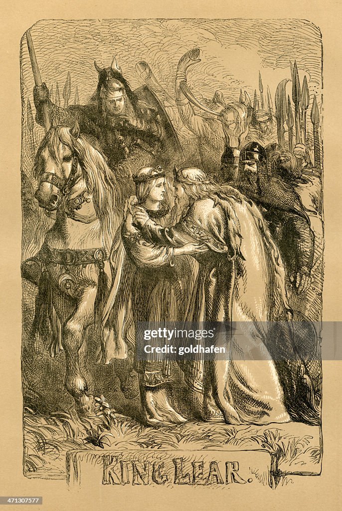 Shakespeare El Rey Lear Grabado Ilustración de stock - Getty Images