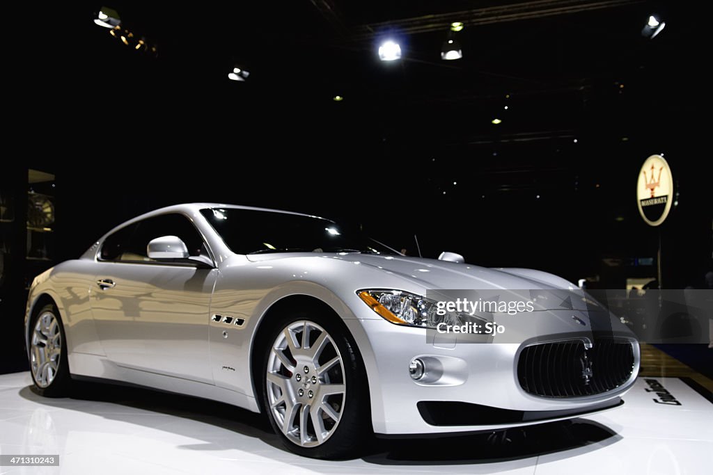 Maserati GranTurismo Italian sports car at a motor show