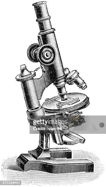 microscope - microscope lens stock illustrations
