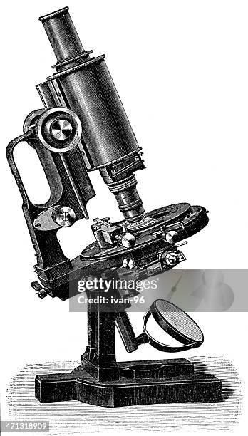 microscope - microscope lens stock illustrations