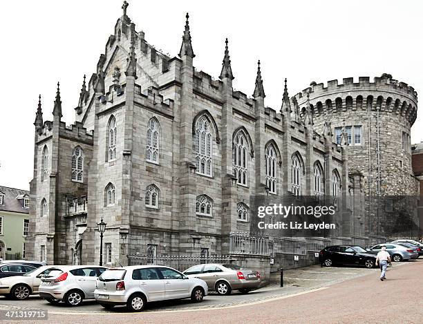 chapel royal and records tower: dublin castle - dublin castle dublin stock pictures, royalty-free photos & images