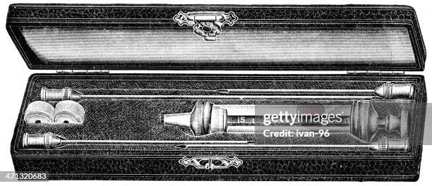 syringe - steel tubing stock illustrations