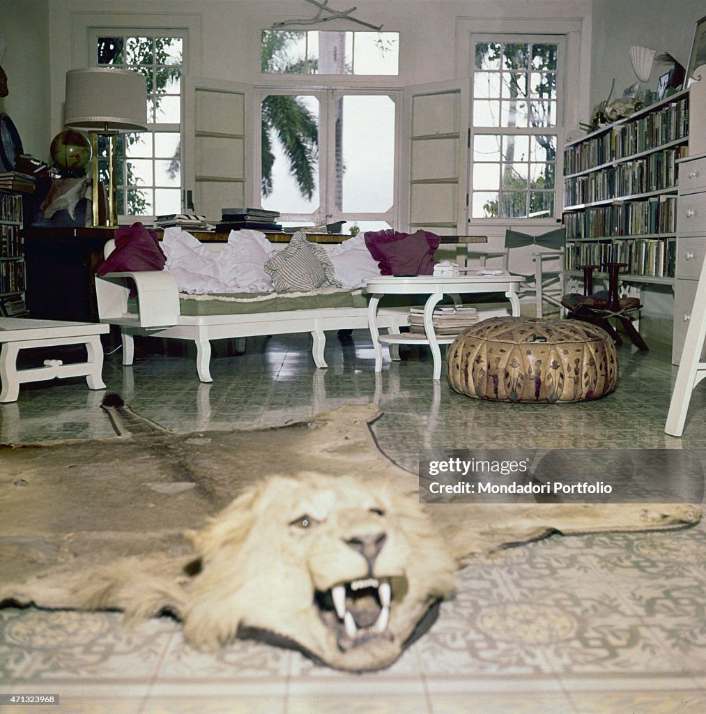 The living room of the house of Ernest Hemingway