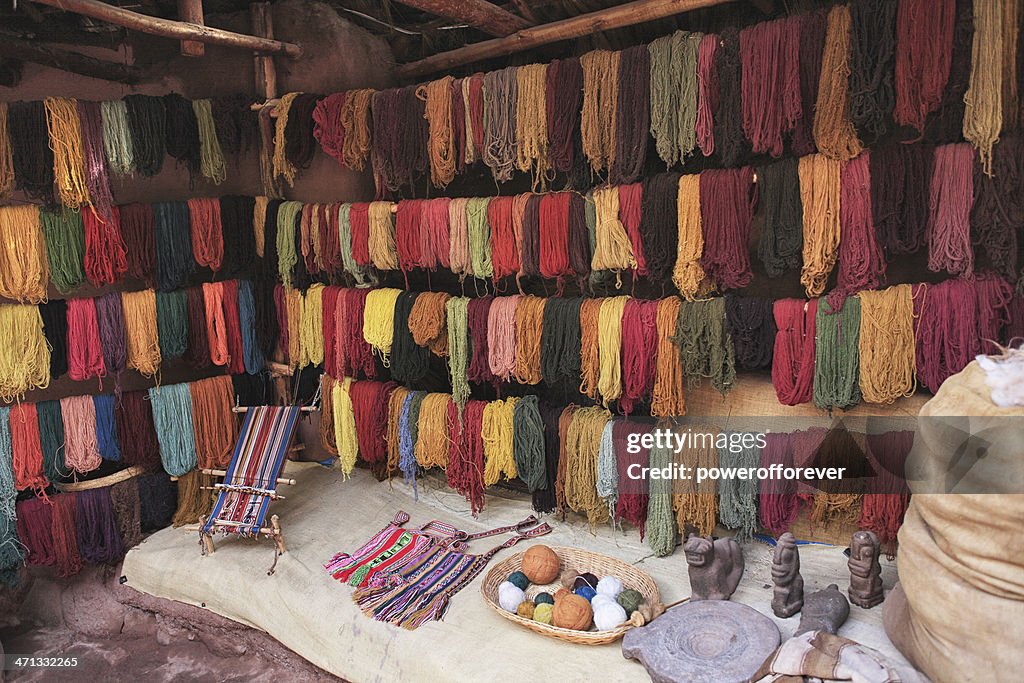 Naturally Dyed Alpaca Wool and Loom