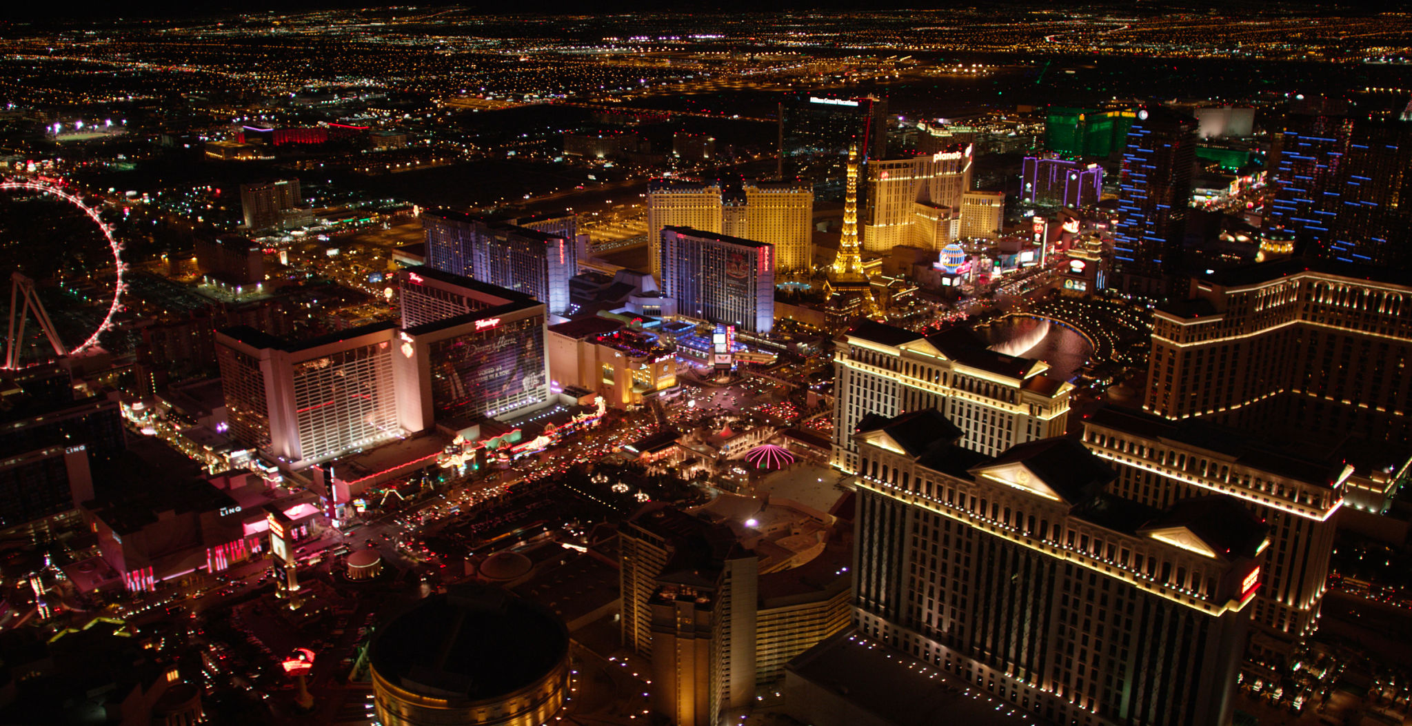 las vegas strip aerial
