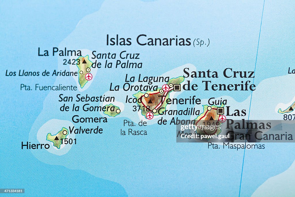 Islas Canarias, España Mapa