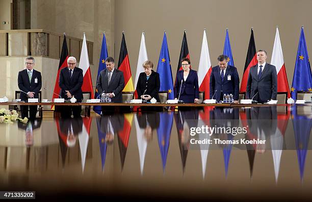 Warsaw, Poland Commemoration for Polands former foreigen minister Wladyslaw Bartoszewski during a working session at 13th German-Polish Government...