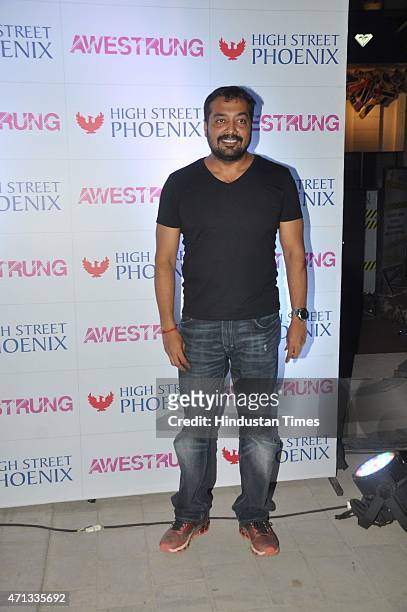 Bollywood filmmaker Anurag Kashyap during the Indian American music composer Karsh Kale rock band on April 24, 2015 in Mumbai, India.