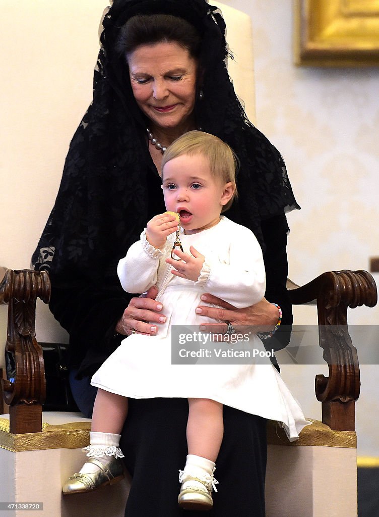 Pope Francis Meets The Swedish Royals