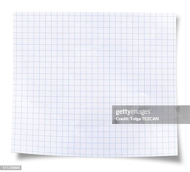 blank square rules lined paper - checked bildbanksfoton och bilder