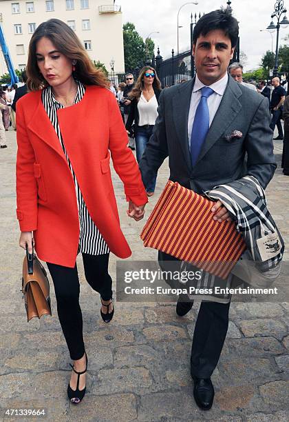 Francisco Rivera and Lourdes Montes attend the bullfighting at April's Fair on April 25, 2015 in Seville, Spain.