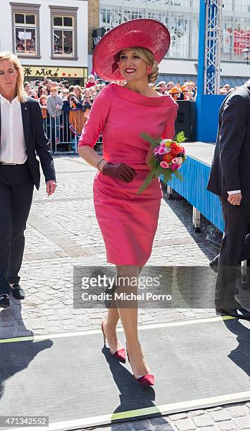 Queen Maxima of The Netherlands participates in King's Day celebrations on April 27, 2015 in Dordrecht, Netherlands.