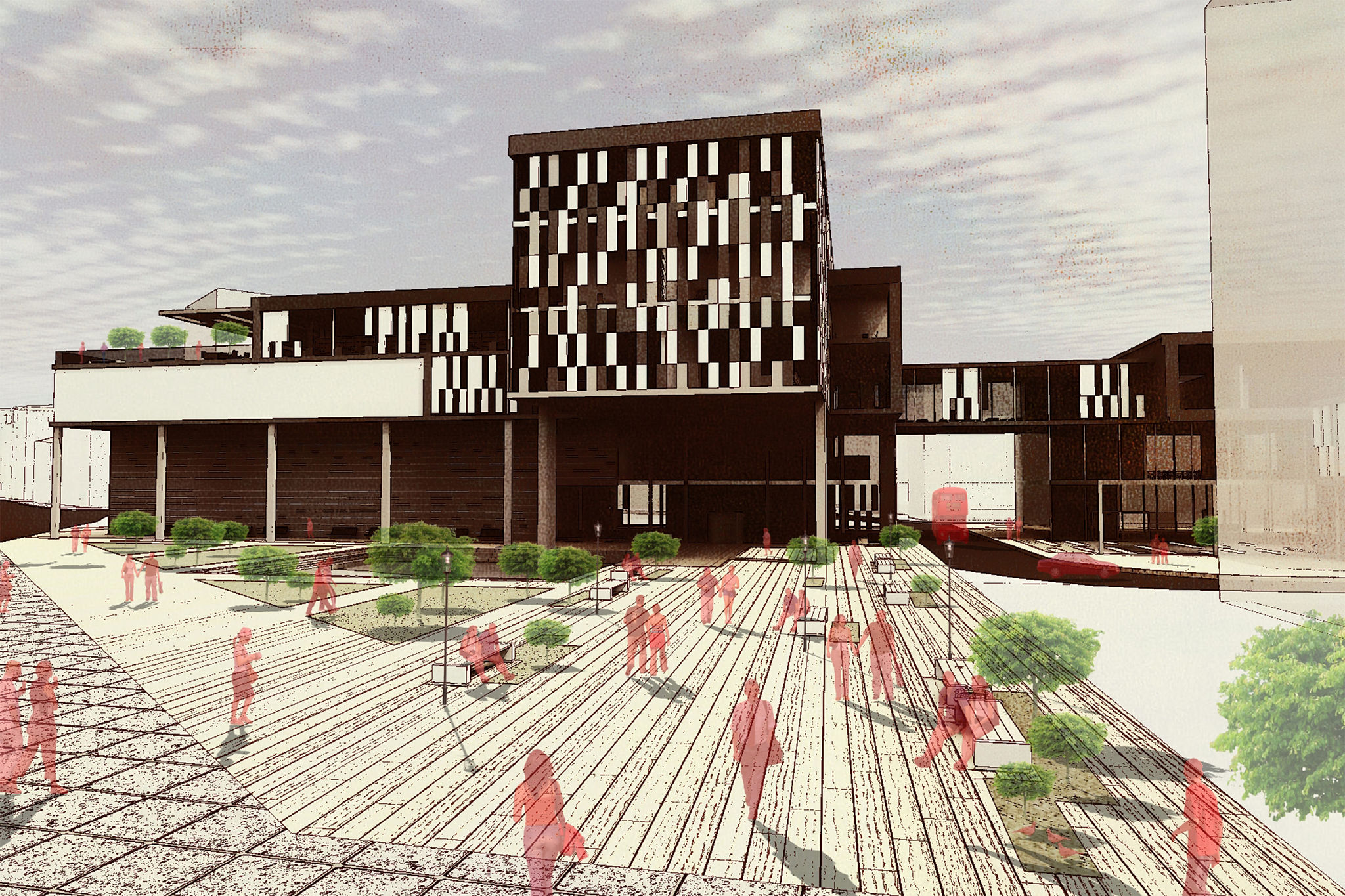 3D Render of Modern Building Design and Enviroment 3D Render of Modern Building Design and Enviroment