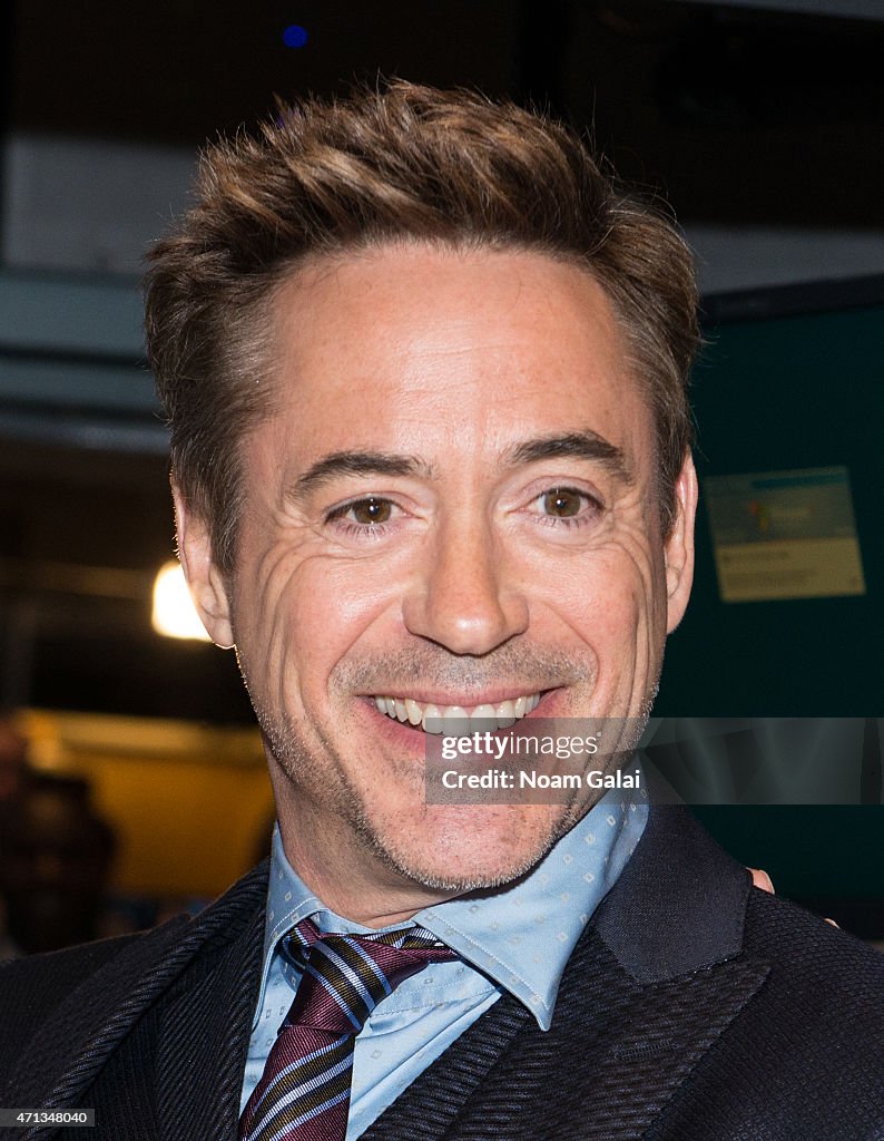 Robert Downey, Jr., Jeremy Renner & Marvel Entertainment Executives Ring The NYSE Opening Bell