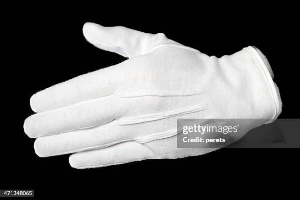 white glove shake - gloves stock pictures, royalty-free photos & images