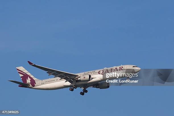 qatar airways - qatar airways a stock pictures, royalty-free photos & images