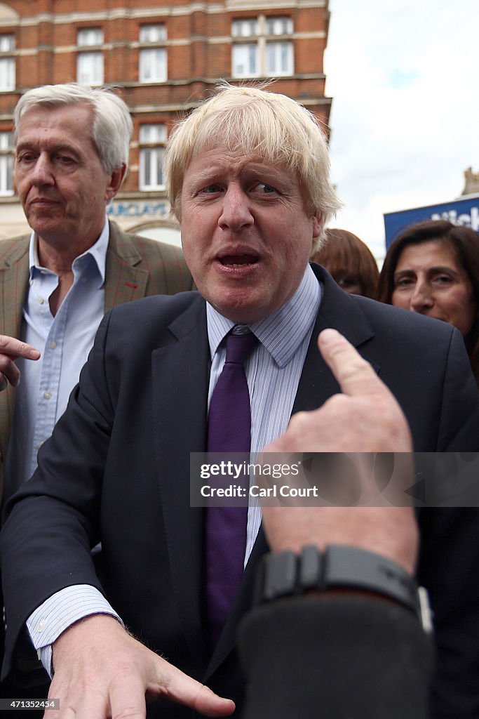 Boris Johnson Rallies Voters In Enfield