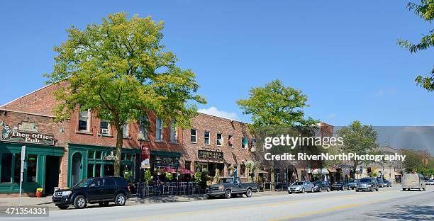 downtown romeo, michigan - romeo michigan stock pictures, royalty-free photos & images