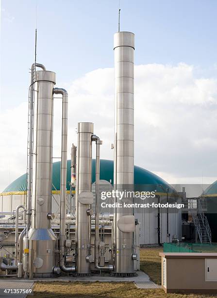 biogas energy germany. - biomass power plant stock pictures, royalty-free photos & images