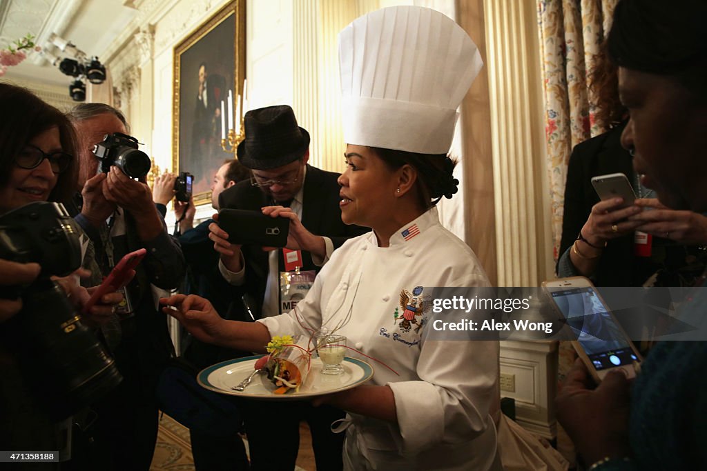 First Lady Michelle Obama Hosts Preview Of Tuesday Night's State Dinner For Japanese PM