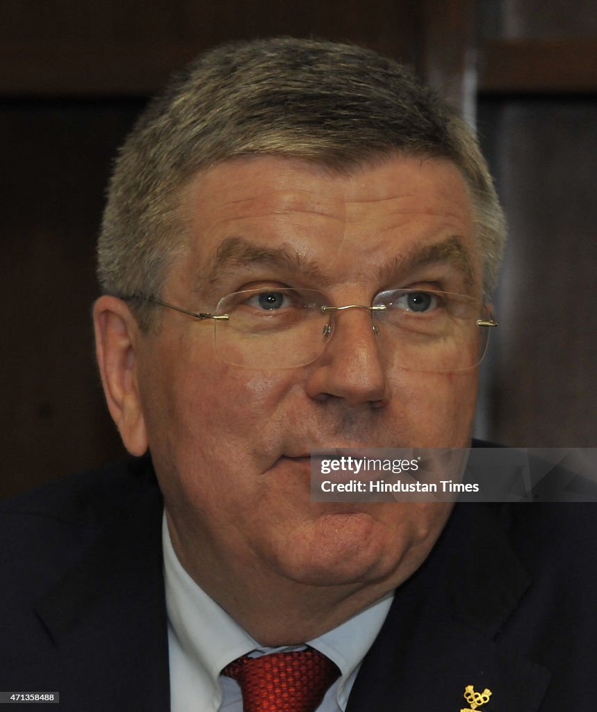 Press Conference Of IOC President Thomas Bach