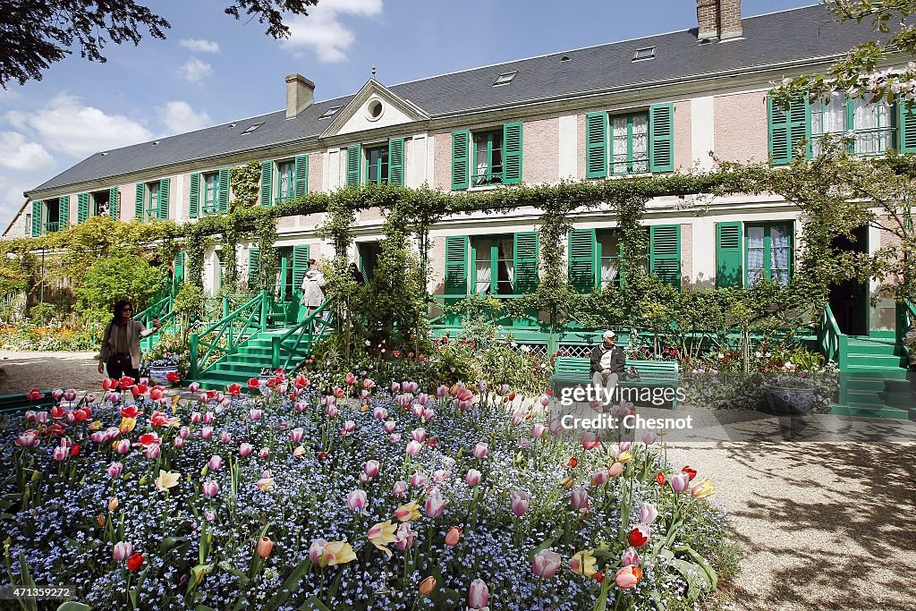 Tourists Visit Claude Monet's House And Garden In Giverny