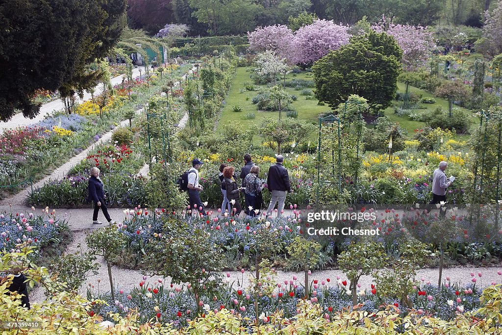 Tourists Visit Claude Monet's House And Garden In Giverny