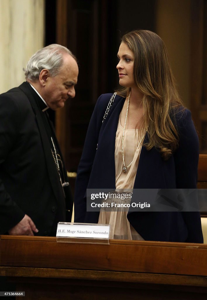 Queen Silvia Opens The Seminar 'Trafficking with a Special Focus on Children' At The Vatican