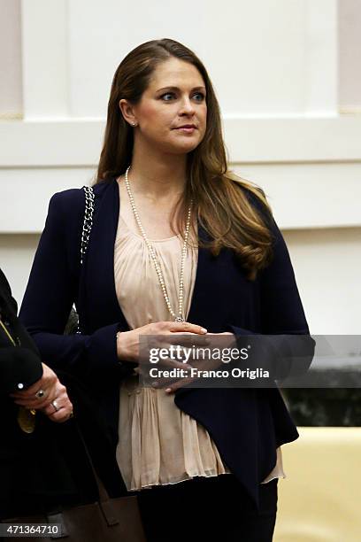 Princess Madeleine of Sweden attends the seminar 'Trafficking with a Special Focus on Children' at the Pontifical Academy of Sciences at Casina Pio...