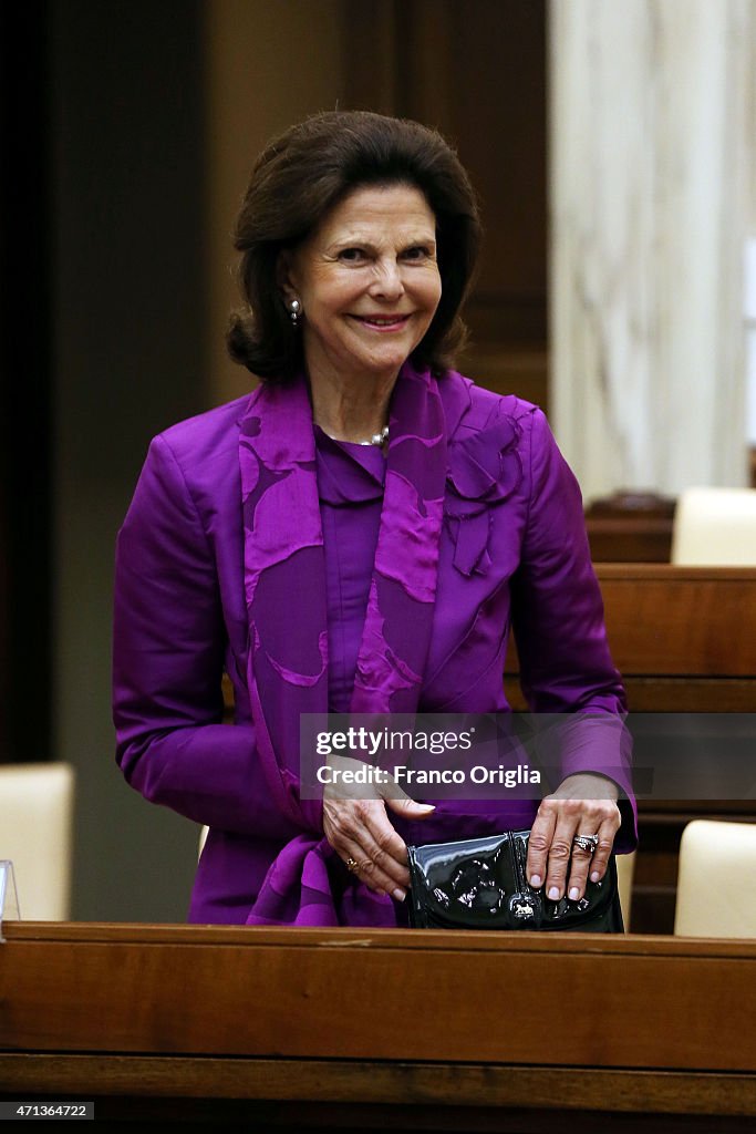 Queen Silvia Opens The Seminar 'Trafficking with a Special Focus on Children' At The Vatican