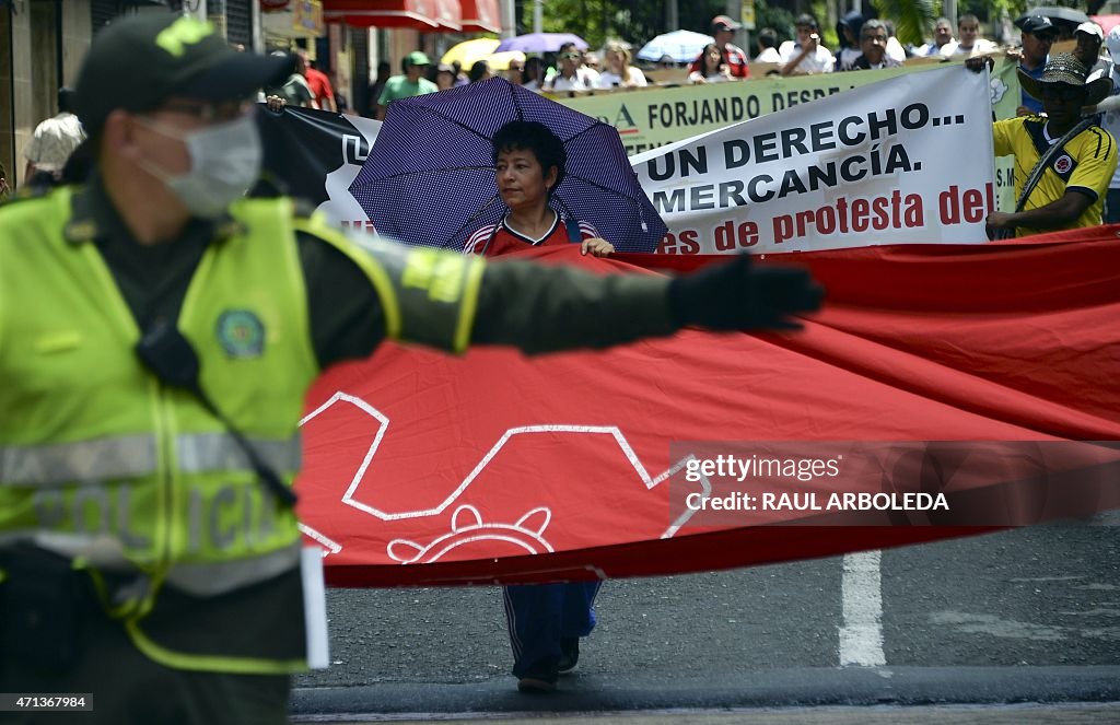 COLOMBIA-EDUCATION-TEACHERS-STRIKE