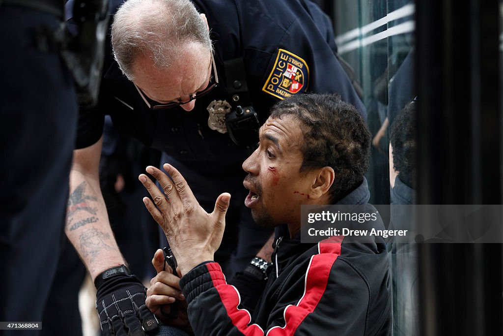 Protests in Baltimore After Funeral Held For Baltimore Man Who Died While In Police Custody