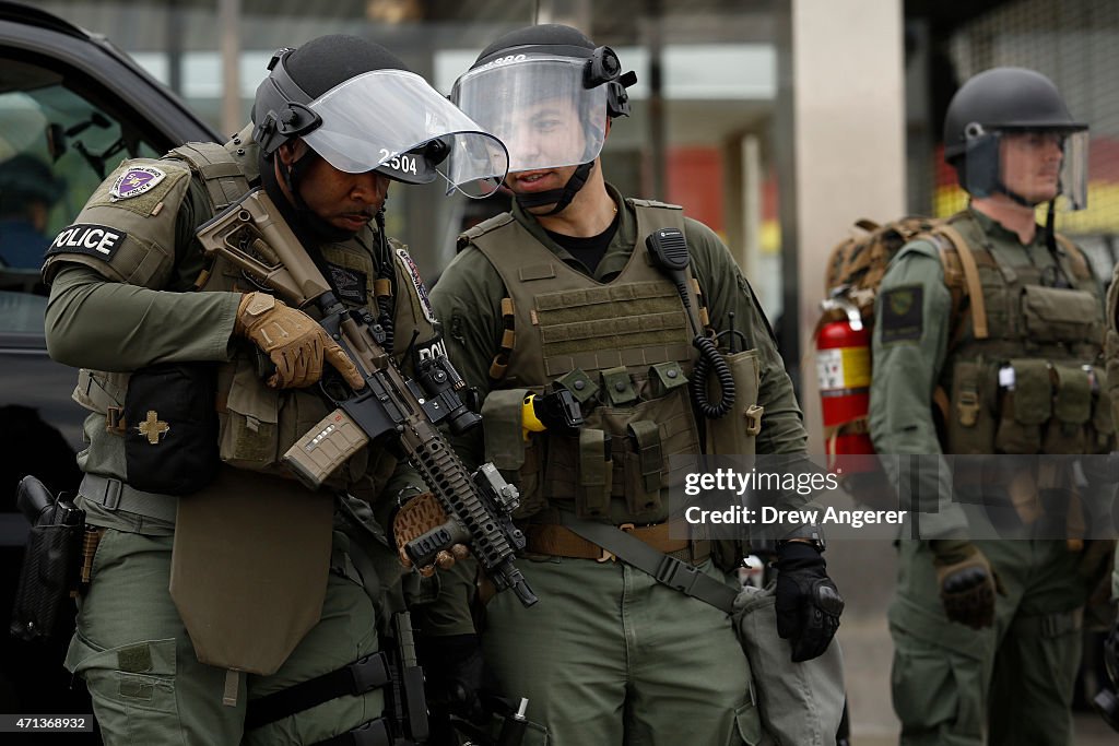 Protests in Baltimore After Funeral Held For Baltimore Man Who Died While In Police Custody