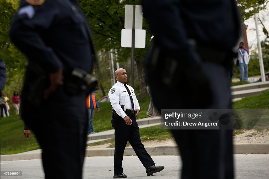 Protests in Baltimore After Funeral Held For Baltimore Man Who Died While In Police Custody